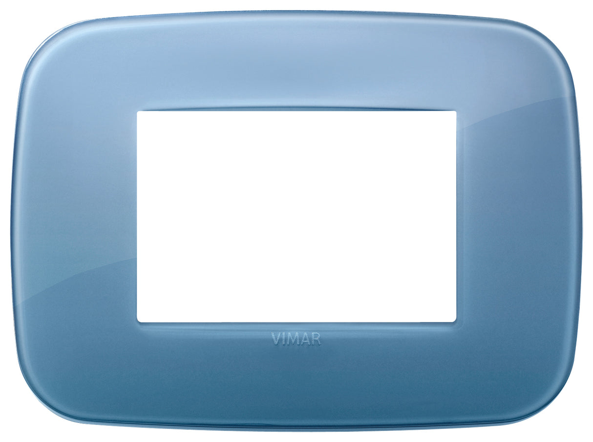 PLACA ROUND 3 MOD. TECNOPOLIMERO REFLEX AZUL MARINO ARKE VIMAR
