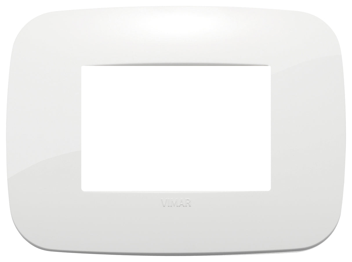 PLACA ROUND 3 MOD. TECNOPOLIMERO BLANCO ARKE VIMAR