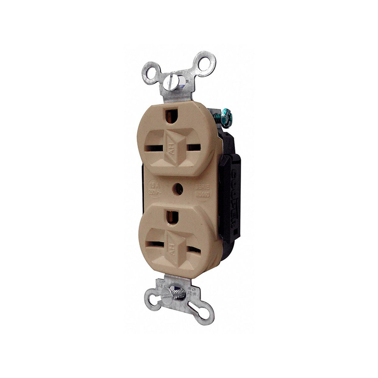 RECEPTACULO DUPLEX 15A/250V. BLANCO ENTRADA RECTA NEMA 6-15 M5650B ARROW HART *** OFRECER 47722 ***