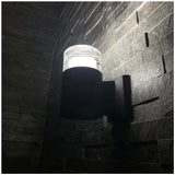 ARBOTANTE LED CILINDRICO 5W ALUMINIO ACRILICO 1 SALIDA 3000K NEGRO