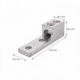ZAPATA TERMINAL BIMETALICA MEC P/1 CABLE 2 BARRENOS A SUP. PLANA CAL.800MCM - 300MCM THOMAS & BETTS ADR80-12D