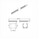 RIEL BLANCO PARA CYLINDER 2.1MTS. CONSTRULITA