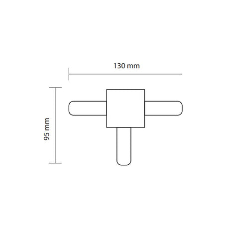 CONECTOR TIPO T PARA RIEL DE EMPOTRAR ***HAE2025***