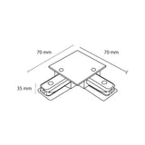 CONECTOR TIPO L PARA RIEL DE SOBREPONER ***HAE2025***