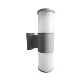 ARBOTANTE DOBLE LED DE CRISTAL OPALINO E26 GRIS MATE ACD27SIG JACH