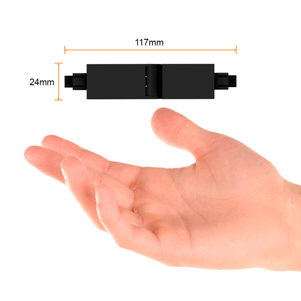 CONECTOR FLEXIBLE HORIZONTAL 90 NEGRO