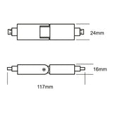 CONECTOR FLEXIBLE HORIZONTAL 90 NEGRO