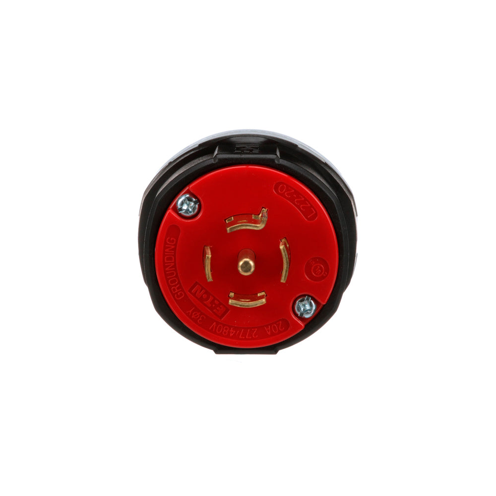 CLAVIJA ULTRAGRIP DIAMETRO DEL CABLE  15.9-29.4MM, 4P5H 20A 227/480 VCA NEMA L22-20 GRADO INDUSTRIAL COLOR NEGRO