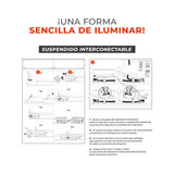 ACCESORIO DE SUSPENSION Y CONECTOR RECTO P/LAMP. 50LFCLED1286MVCCN 1.50MTS. LARGO BARNARD ***TECNOLITE HAE***