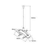 ACCESORIO DE SUSPENSION Y CONECTOR RECTO P/LAMP. 50LFCLED1286MVCCN 1.50MTS. LARGO BARNARD ***TECNOLITE HAE***