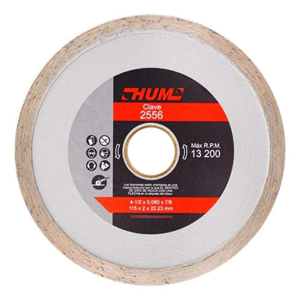 DISCO DE DIAMANTE RIN CONTINUO HUM 4-1/2X0.080X7/8 115X2X22.2 MCA AUSTROMEX