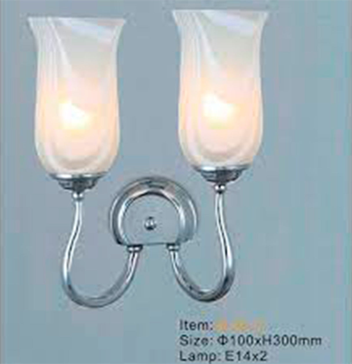 ARBOTANTE PANTALLA BLANCA BISELADA2 LUCES E14 IIDSA *** HA. LUMI ***