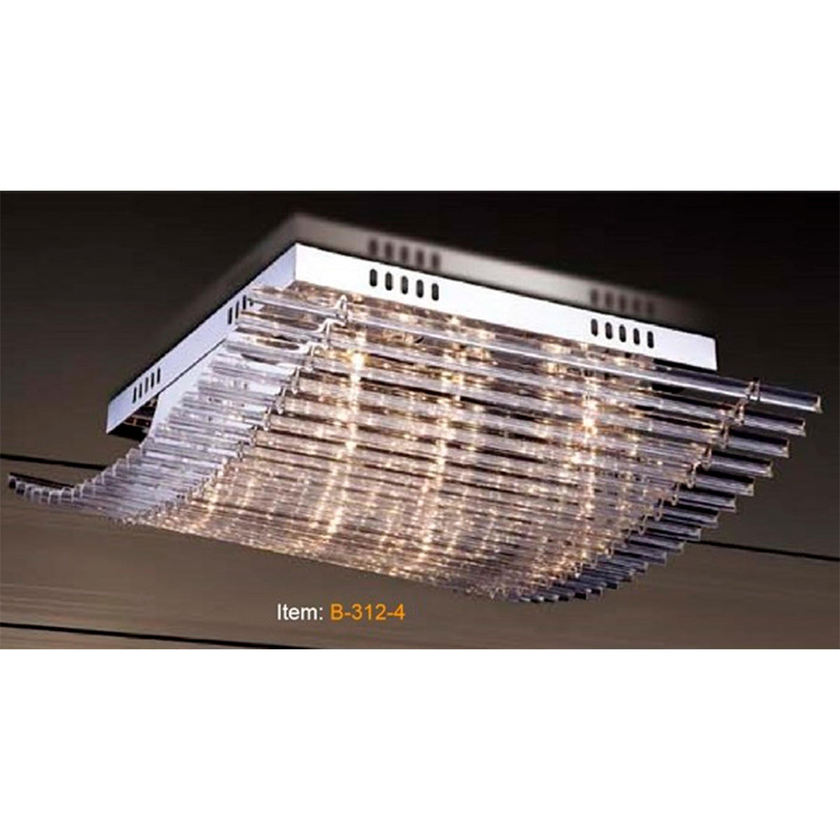 PLAFON MULTIPRISMAS DE 4 LED  MCA IIDSA *** HA. LUMI ***