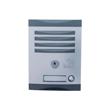 KIT DE INTERFON SENCILLO CON UN FRENTE DE CALLE EMPOTRAR TELEFONO DE PARED CON FUENTE INTEGRADA ROLLO DE CABLE Y ACCESORIOS DE INSTALACION