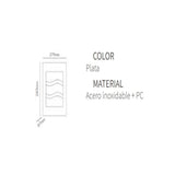 LUMINARIO INCANDESC. COLOR PLATA CON ONDAS MURO EXTERIOR DESCUBIERTO 127V 50-60HZ BMS-062S2