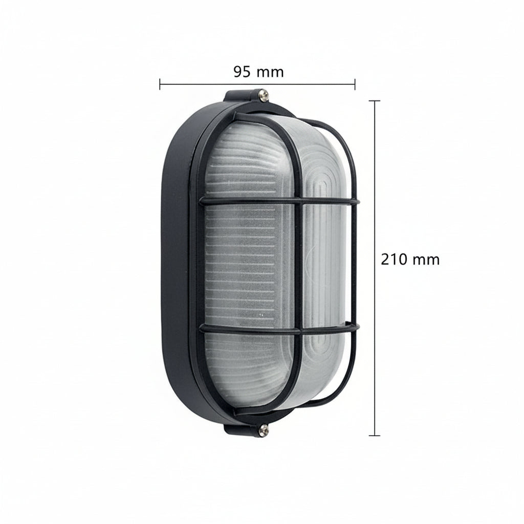 NAUTICA CON GUARDA OVALADA 60W E27 NO INCLUYE FOCO COLOR NEGRO MCA TECNOLED