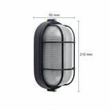 NAUTICA CON GUARDA OVALADA 60W E27 NO INCLUYE FOCO COLOR NEGRO MCA TECNOLED