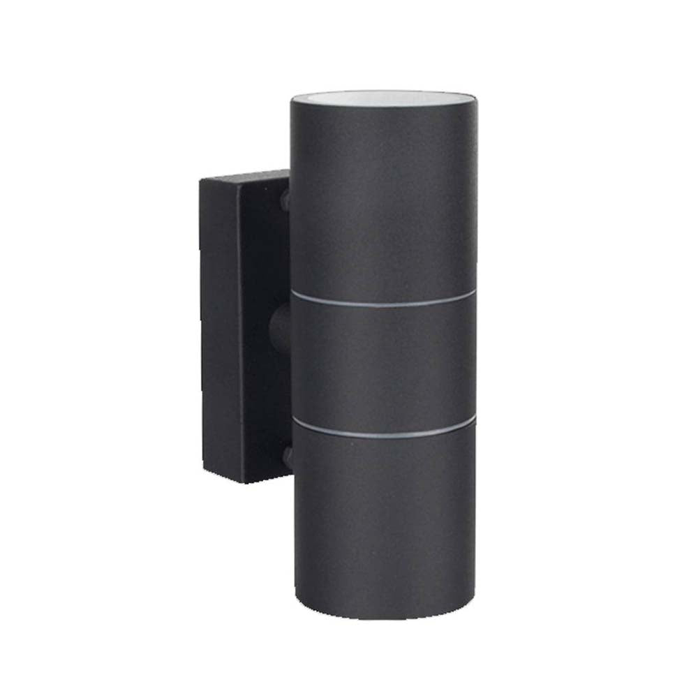 LUMINARIO INCANDESC. MURO EXTERIOR CUBIERTO 127V 50-60 HZ  2XGU10 NEGRO TECNOLED