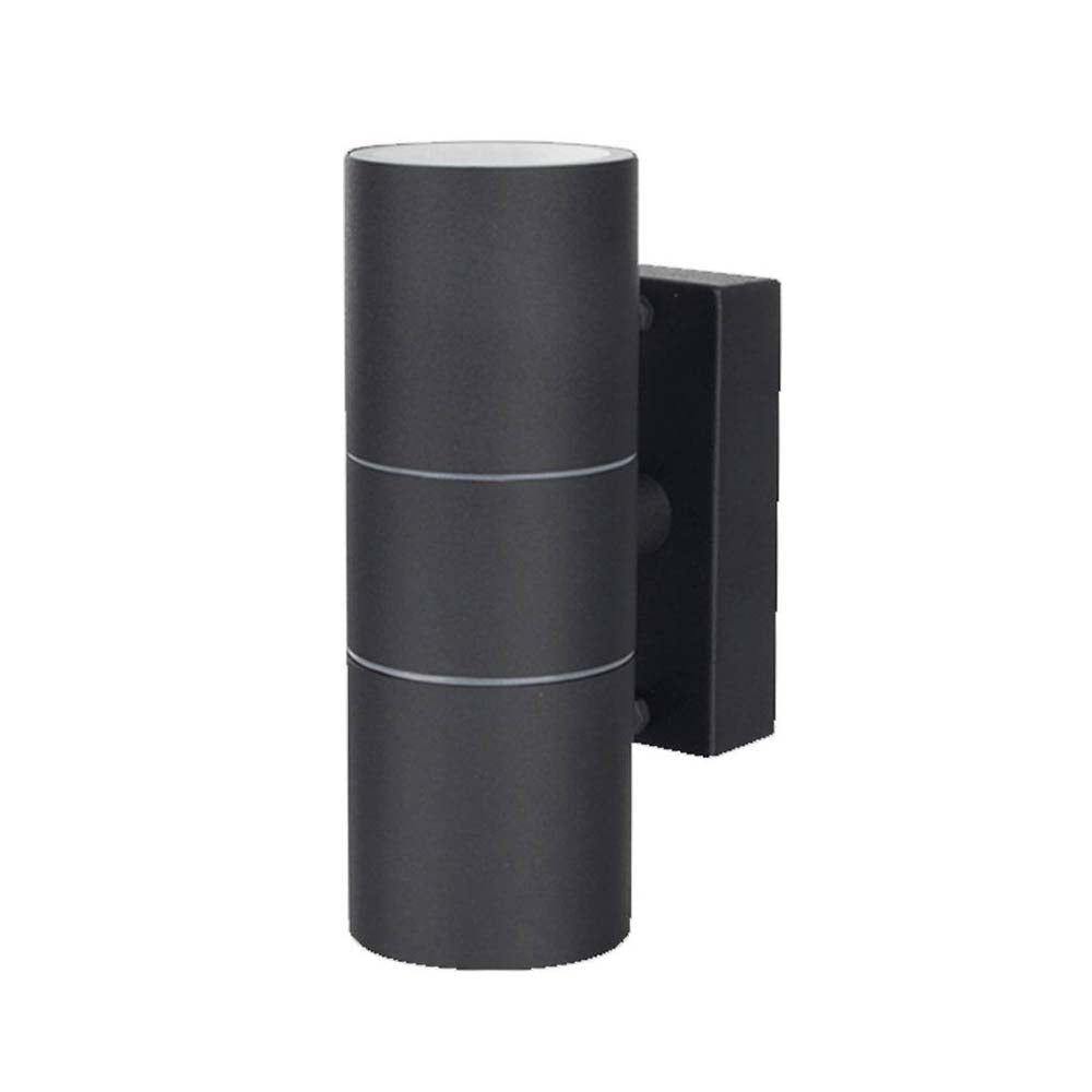 LUMINARIO INCANDESC. MURO EXTERIOR CUBIERTO 127V 50-60 HZ  2XGU10 NEGRO TECNOLED