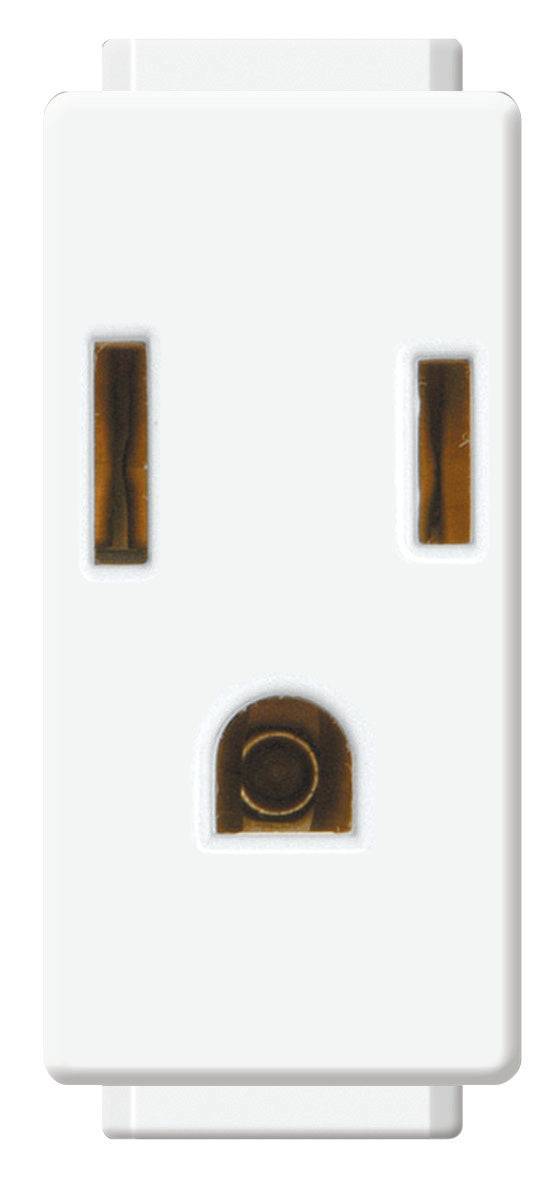 CONTACTO POLAR. 1 MOD. BCO. E2023BN MODUS 2P+T 15A/127V. BTICINO *** OFRECER 000-TOMCT-00B ***