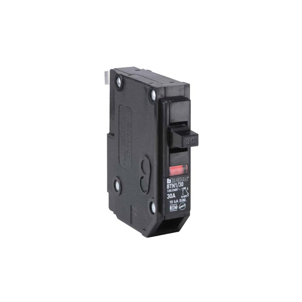 INTERRUPTOR TERMOMAGNETICO 1X30A 120/240V 10KA ENCHUFABLE BTPLUG BTICINO BTN1/30 *** OFRECER QO130 O MX:D130EE ***