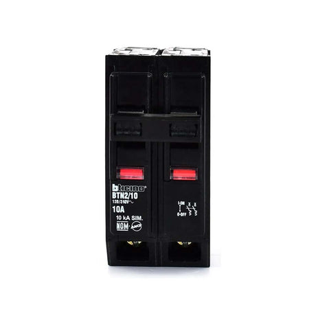 ITM 2X10A 120/240V 10KA ENCHUFABLE BTPLUG BTICINO BTN2/10 *** OFRECER QO210 ***