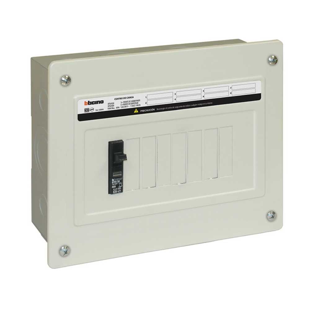 C. CARGA 8P. 100A. EMPOTRAR BTN/8ER BTN/8EN USO DOMESTICO BTICINO *** OFRECER QO612L100F O QO816L100F O QOD8F O QOD6F ***