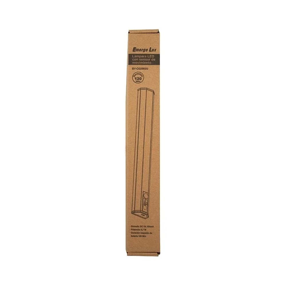 LUMINARIA DE ARMARIO NEGRA CON SENSOR DE MOVIMIENTO RECARGABLE ALIMENTACION DE 5V BATERIA INTERNA 2H  6500K *** HAE ***