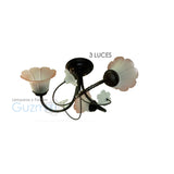 CANDIL MODELO 361 3 LUCES CON PANTALLAS BLANCO MCA GUZMAN