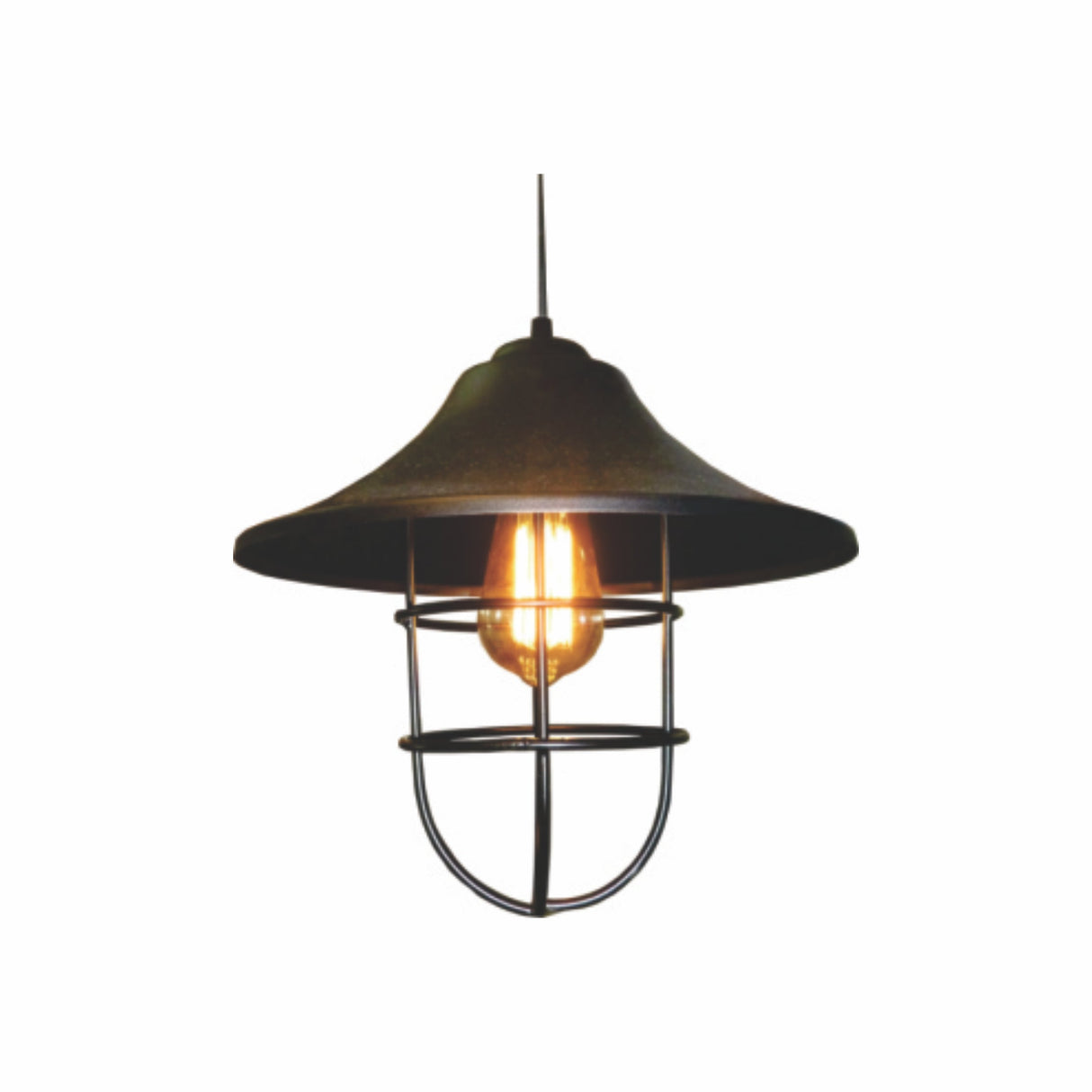 COLGANTE VINTAGE SOMBRERO 1 LUZ SIN FOCO MCA GUZMAN