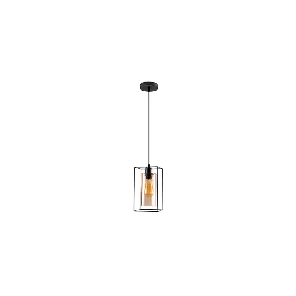 LÁMPARA COLGANTE VINTAGE CALUX 40W 125V E27 ACABADO NEGRO C083/NE