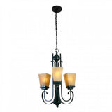 CANDIL FORJA 3 LUCES E27 127V 3X60W MAX VERDE ANTIGUO ***HAE2025***