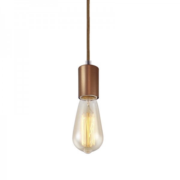 LUMINARIO TIPO SOQUET E27 TECHO S/FOCO COBRE *** HAE ***