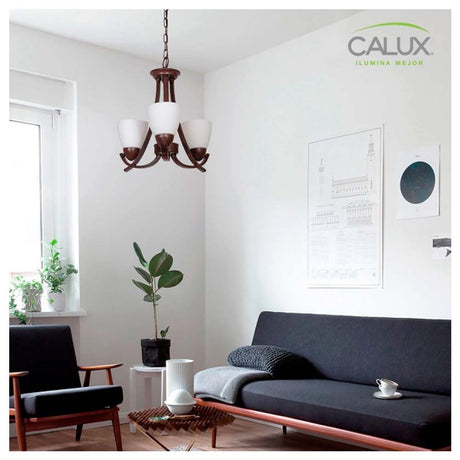 CANDIL 3 LUCES E27 3X60W MAX CAFE OBSCURO ***HAE2025***