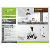 CANDIL 3 LUCES E27 3X60W MAX CAFE OBSCURO ***HAE2025***