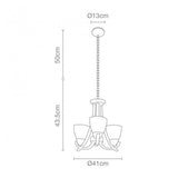 CANDIL 3 LUCES E27 3X60W MAX CAFE OBSCURO ***HAE2025***