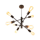 LUMINARIA SUSPENDIDA PARA TECHO 8L NEGRO 320W 127V E27 *NO INCLUYE FOCOS*