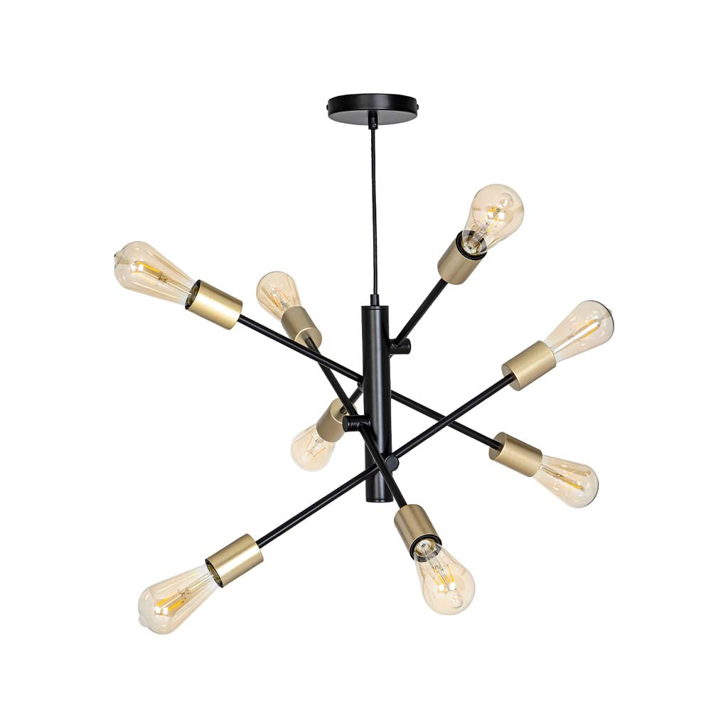 LUMINARIA PARA TECHO 8L E27 (NO INCLUIDOS) 320W IP20 ORO