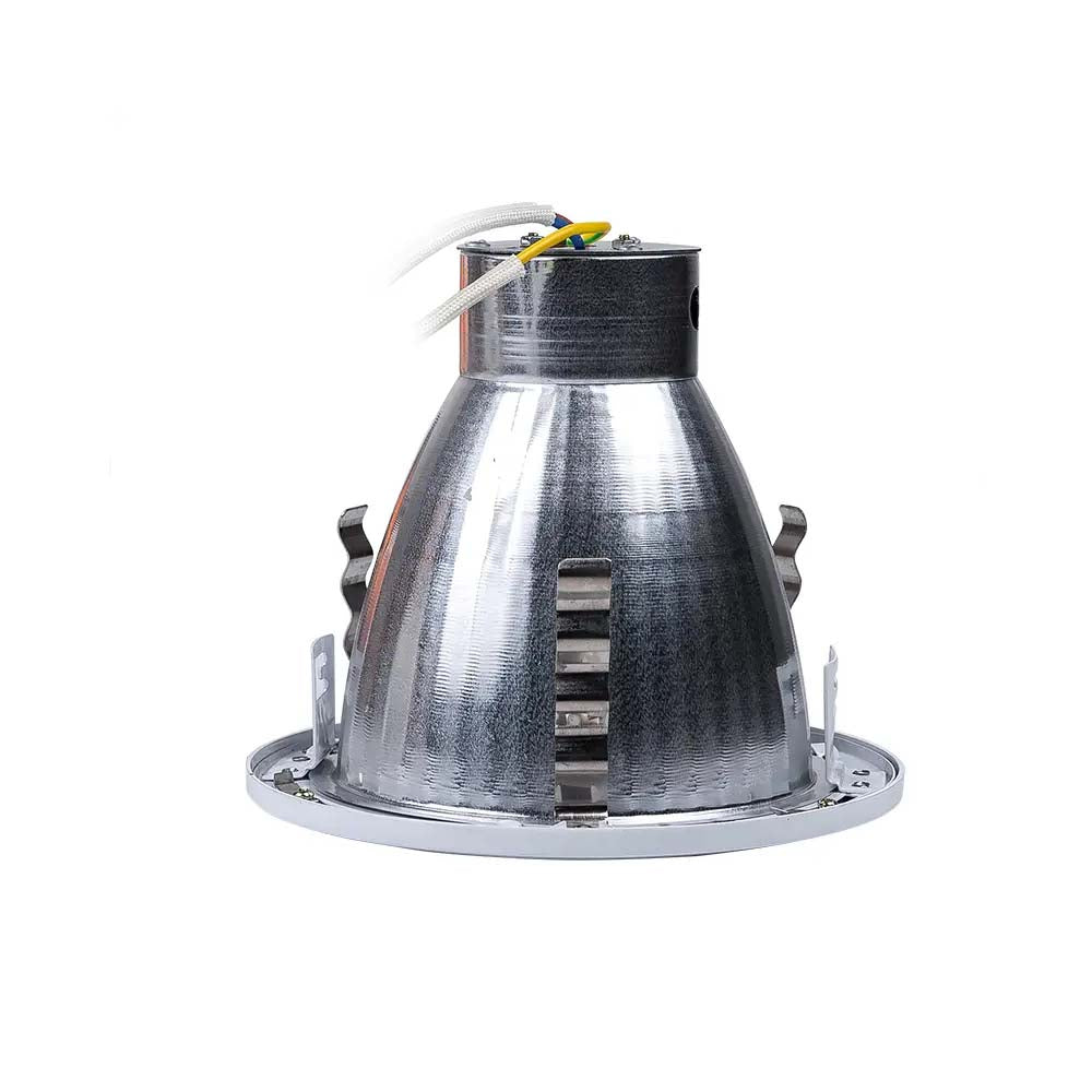 DOWNLIGHT VERTICAL 135MM. 1XE26 CON CRISTAL OPTICO BLANCO