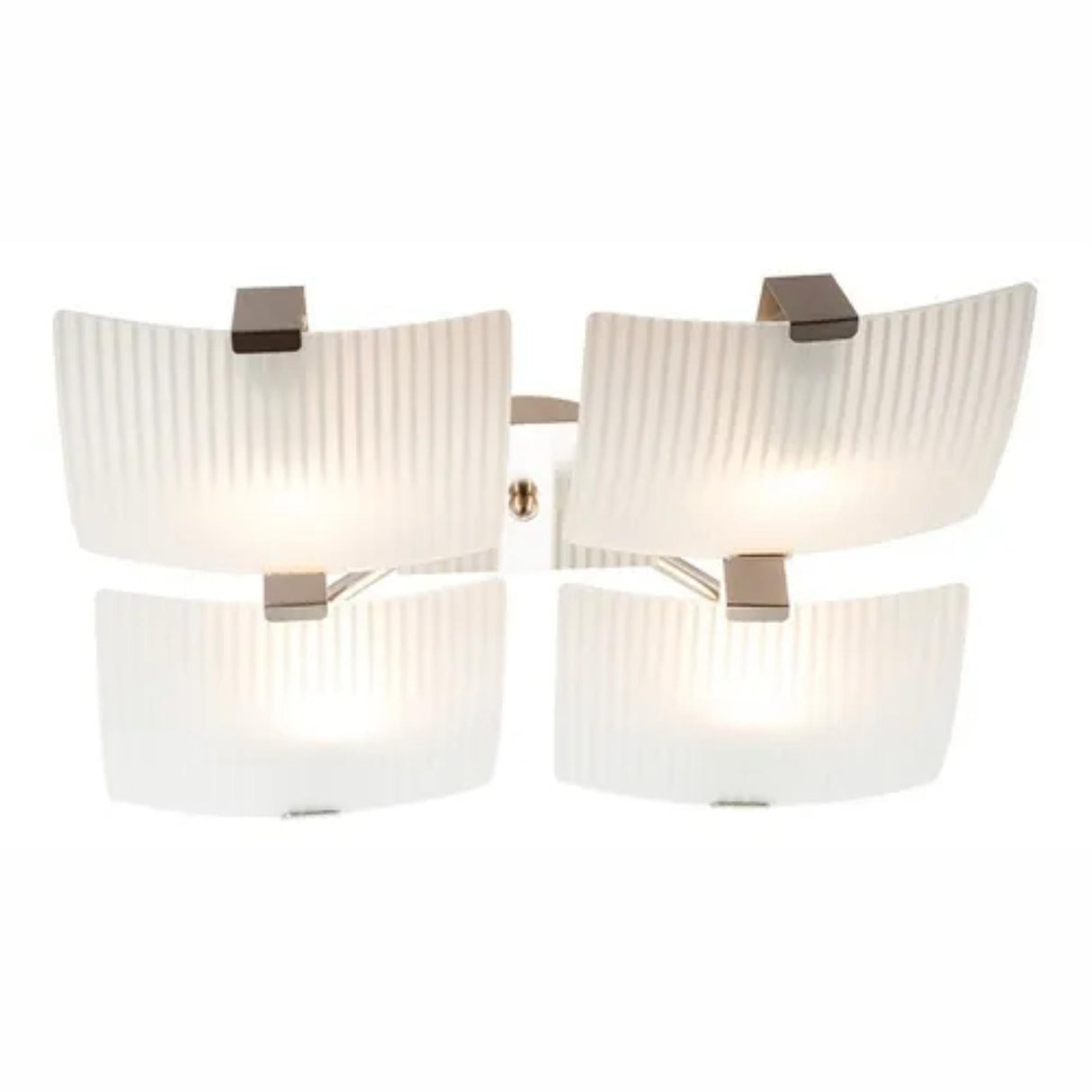 LAMPARA DE TECHO COLOR NIQUEL SATINADO 60 W DE 4 LUCES   *** HAE ***