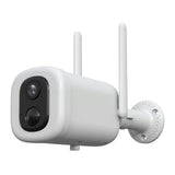 CAMARA DE SEGURIDAD EXTERIOR WIFI RECARGABLE INALAMBRICA CON LAMPARA 4.5 W VISION NOCTURNA COMPATIBLE CON APP MOVIL Y ASISTENTES DE VOZ