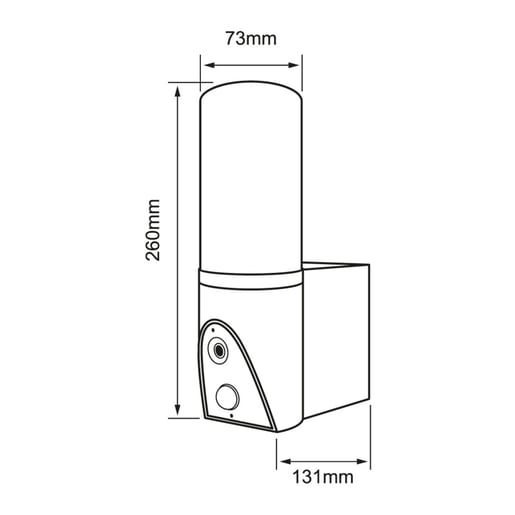 CAMARA MONITOREO EXTERIOR CON LAMP 20W 100-240V SOBREPONER 3000K EYESHOT