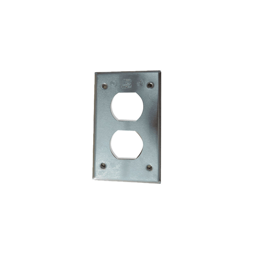 TAPA P/CONT. DUPLEX 4 ORIFICIOS 01.02.0385 ALUMINIO TROQUELADO RAWELT
