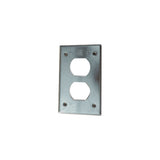 TAPA P/CONT. DUPLEX 4 ORIFICIOS 01.02.0385 ALUMINIO TROQUELADO RAWELT