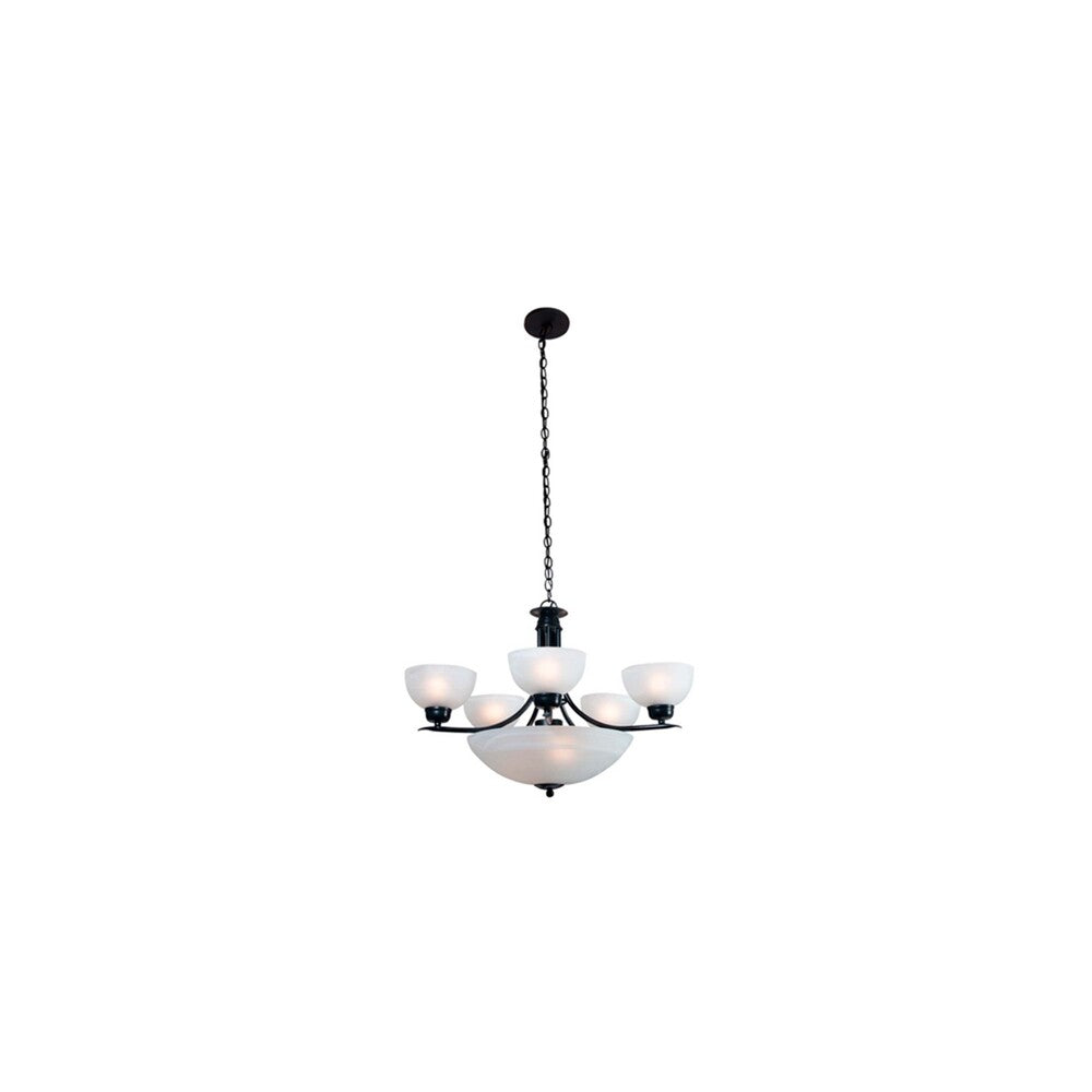 CANDIL SUSPENDIDO FORJA CURVO CON PLAFON 6L TERM OXD 420W 127V E27