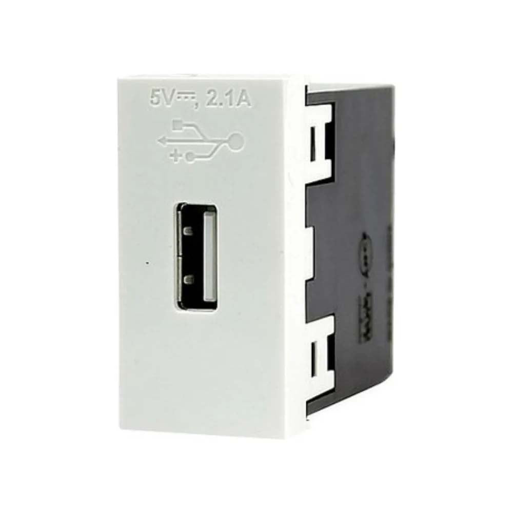 MODULO CARGADOR USB SENCILLO 2.1A 120V 50-60HZ BLANCO CIEN