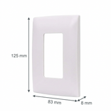 PLACA PARA RECEPTACULO FALLA A TIERRA BLANCO LEVITON