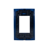 PLACA CIEN A COLOR 3 MODULOS COLOR AZUL MATE LEVITON