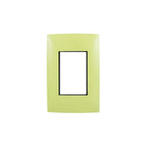 PLACA CIEN A COLOR 3 MODULOS COLOR VERDE MATE LEVITON
