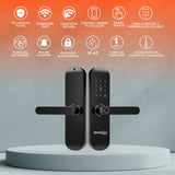 CERRADURA WIFI BIDIRECCIONAL 0.9W/0.15A. SMART MULTIPLE DESBLOQUEO AJUSTE APERTURA NEGRO